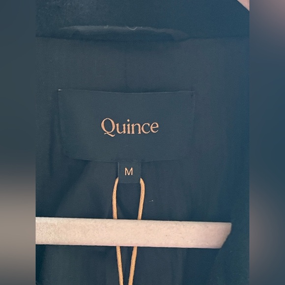 Quince NWT Black Italian Wool Double-Breasted Officer Topcoat - Picture 5 of 15